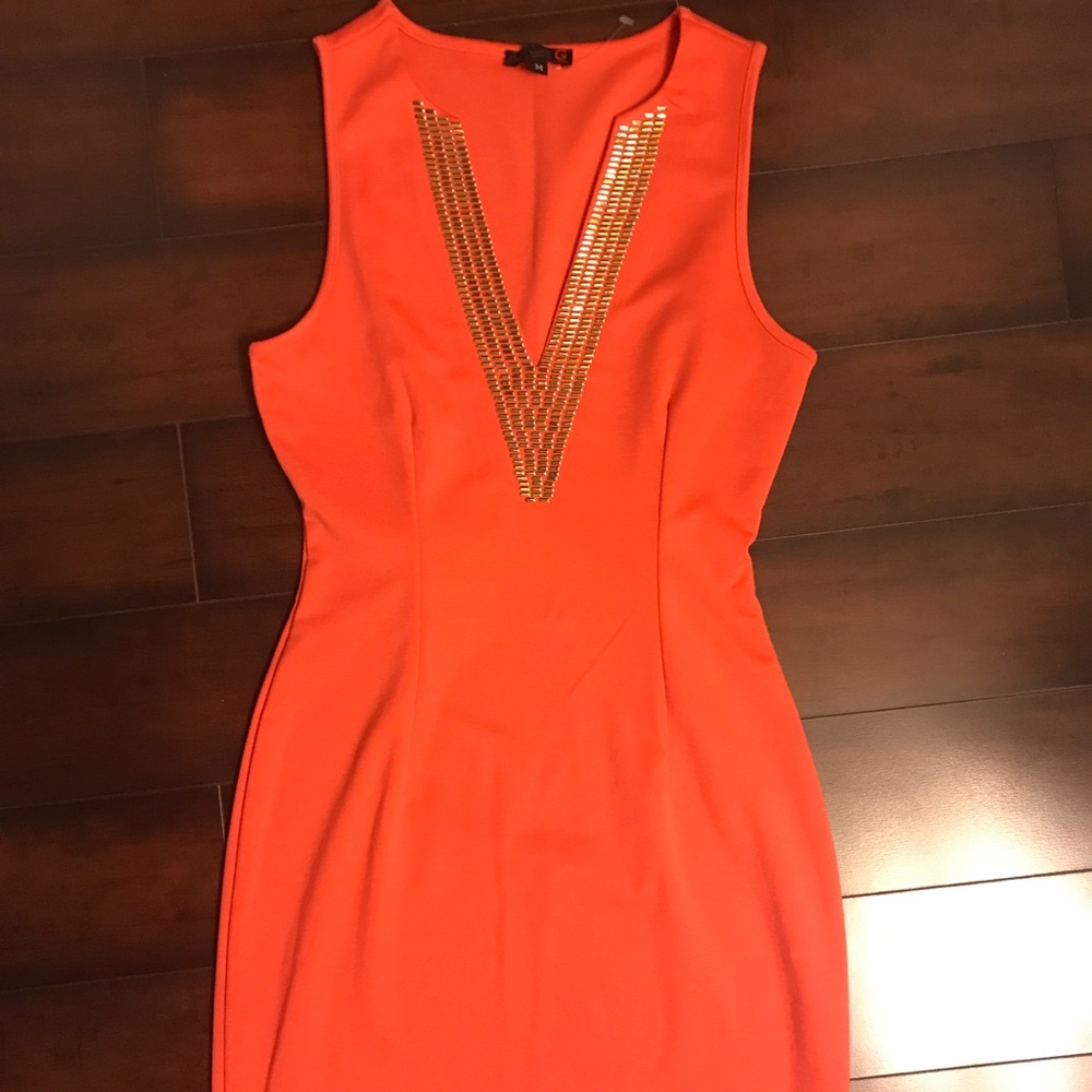 Guess Embellished Midi Dress